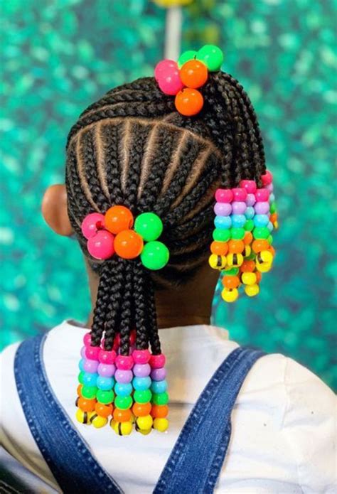 African Kids Hairstyles With Beads : Style Guide 40 Cornrows Hairstyles With Beads For Kids And ...