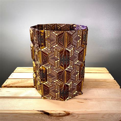 Mosaic Chevron Ripple Vase by ChrisTheViolaNerd | Download free STL model | Printables.com