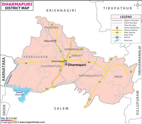 Dharmapuri District Map