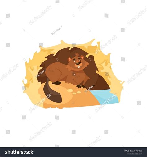 Comic Beaver Dam Vector Illustration Cartoon Stock Vector (Royalty Free ...