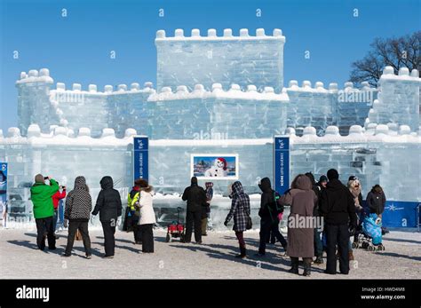 Canada, Province of Quebec, Quebec City, Quebec Winter Carnival, Ice Palace of Bonhomme Carnaval ...