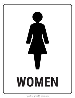 Printable Women Restroom Sign – Free Printable Signs
