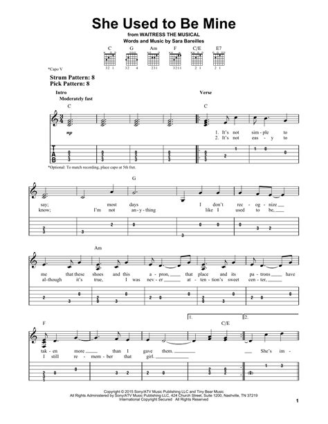 She Used To Be Mine by Sara Bareilles - Easy Guitar Tab - Guitar Instructor