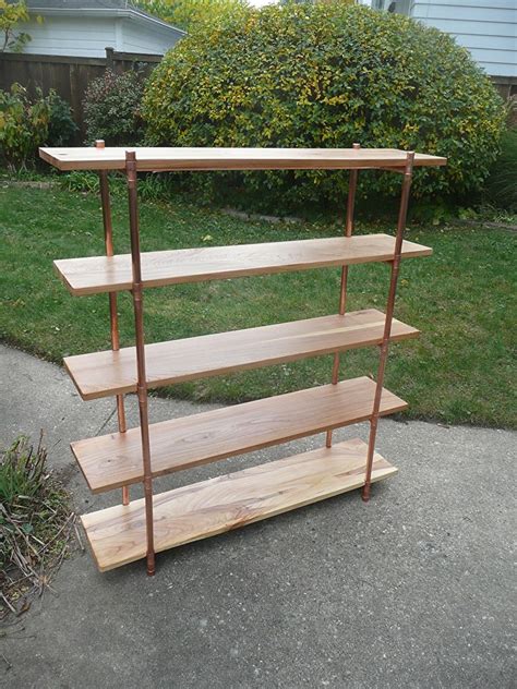 Elm & Copper Pipe Shelves | Mobile Artwork Viewer | Copper pipe shelves, Pipe shelves, Copper diy