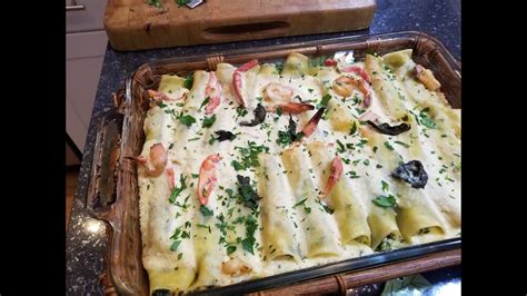 Lobster Stuffed Cannelloni with Seafood Alfredo sauce #lovethatlobster ...