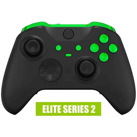 eXtremeRate Chrome Green Replacement Buttons for Xbox One Elite Series ...