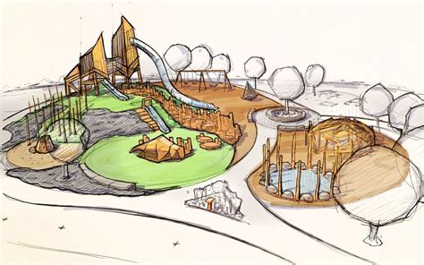 Conceptual Designs | Playground design, Playgrounds architecture, Conceptual sketches