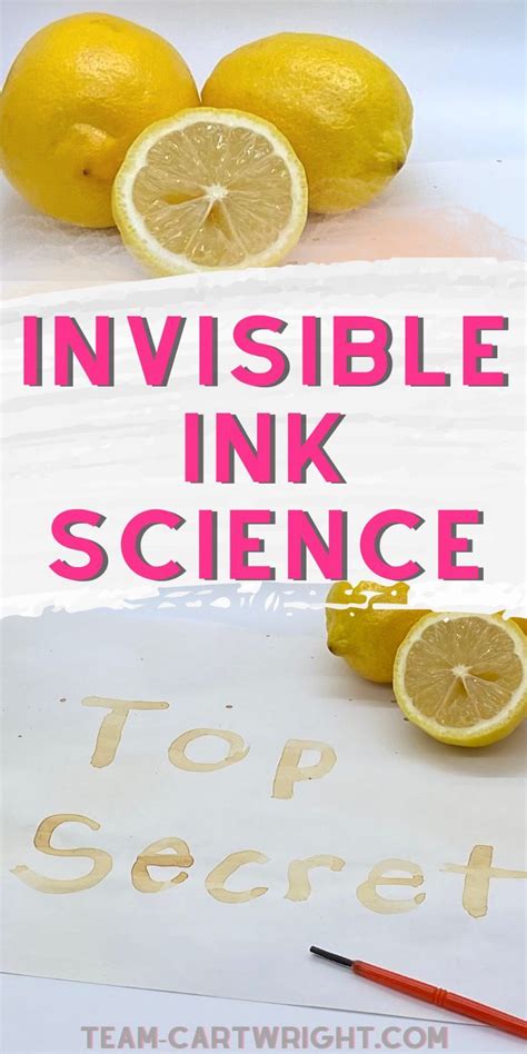 Lemon Juice Secret Writing: DIY Invisible Ink Science - Team Cartwright ...