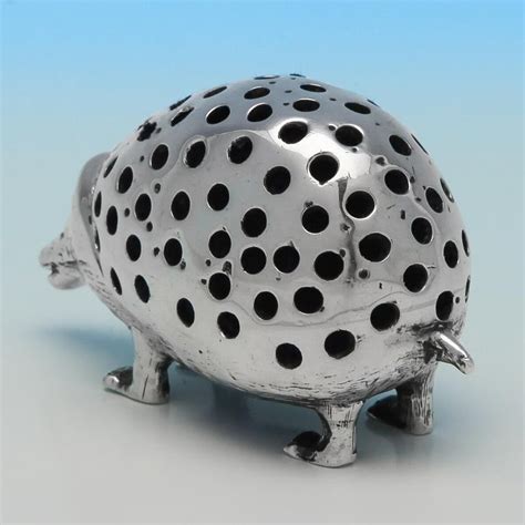 Antique Sterling Silver Collectible Novelty Pincushion Modelled As A Hedgehog For Sale at ...