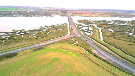 Mersea Island, The Strood by air, drone over Mersea - YouTube