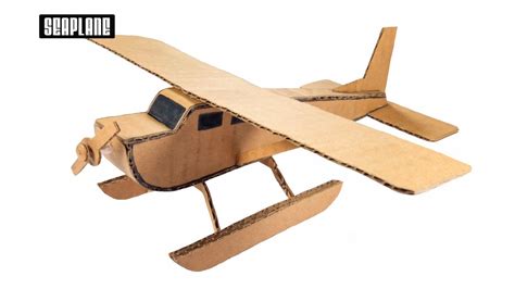 How To Make Seaplane With Cardboard Crafts | Cardboard Seaplane | DIY Cardboard Airplane ...