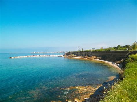 Cliffs on the Black Sea Coast, Romania. Stock Image - Image of ...