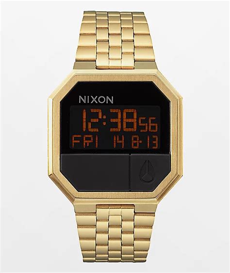 Nixon Re-Run Gold Digital Watch