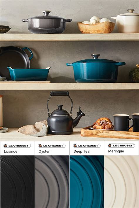 Le Creuset Color Combinations: Deep Teal | Le creuset colors, Le ...