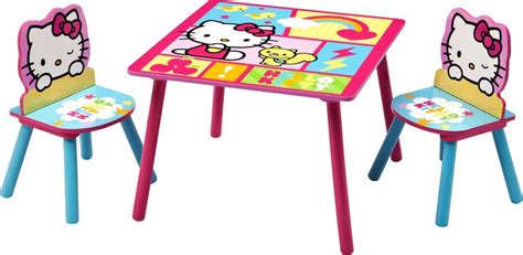 Hello Kitty Kids' 3 Piece Table & Chair Set | Kids table chair set, Kids table and chairs, Hello ...