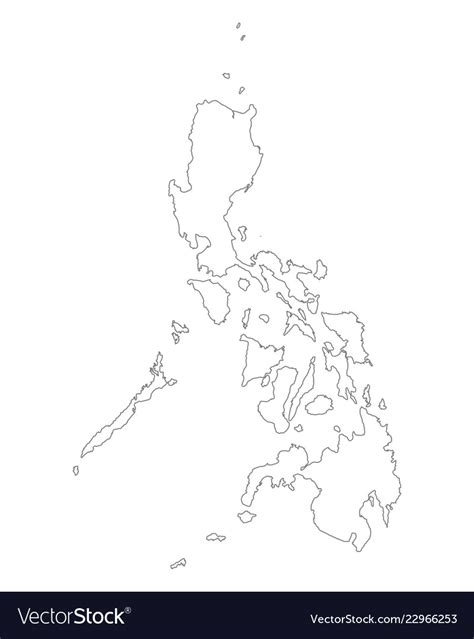 Map of the philippines Royalty Free Vector Image