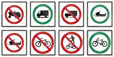 Regulatory Road Signs In Ontario - Canada Stock Illustration - Image: 62810791