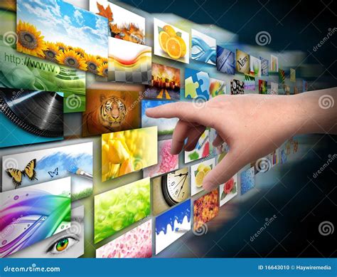 Hand On Media Technology Photo Gallery Stock Photo - Image: 16643010