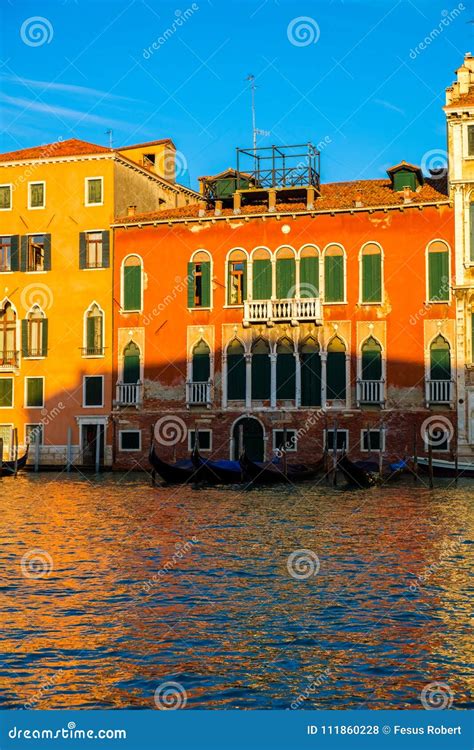 View of the Grand Canal at Venice Italy. Stock Photo - Image of baroque, building: 111860228