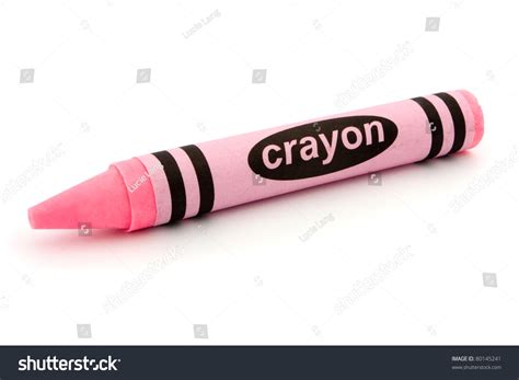 Single Pink Crayon Isolated On White Stock Photo 80145241 | Shutterstock