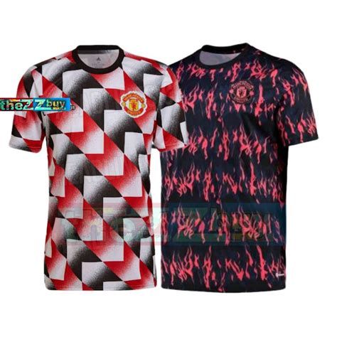 Manchester United pre-match Jersey 22-23 Man u football Jersey Soccer ...