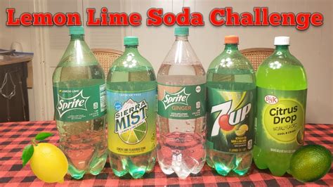 Lemon Lime Soda Challenge - YouTube