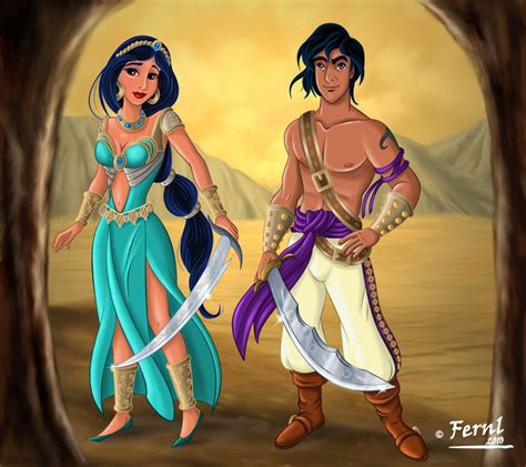 ALADDIN AND JAZMIN VERSION 2 by FERNL.deviantart.com Aladdin 1992 ...