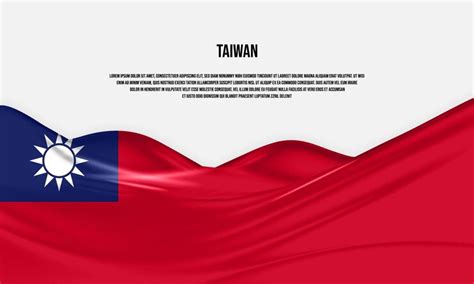 Premium Vector | Taiwan flag design. waving taiwan flag made of satin or silk fabric. vector ...