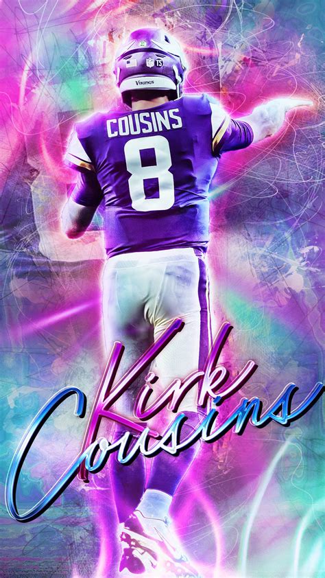 Download Rainbow Graphic Design Kirk Cousins Wallpaper | Wallpapers.com