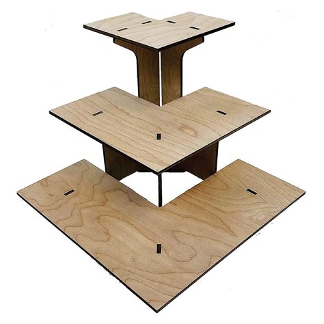 Buy Torched 3-Tier Retail Table Display Corner Stand with Shelves for ...