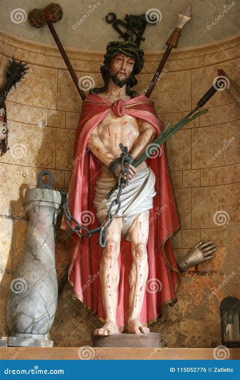 Scourging At The Pillar, Statue Altar Of The Passion Of Christ In The ...