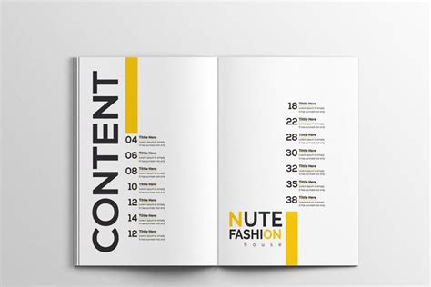 Nute Fashion Magazine Template | Page layout design, Booklet design ...