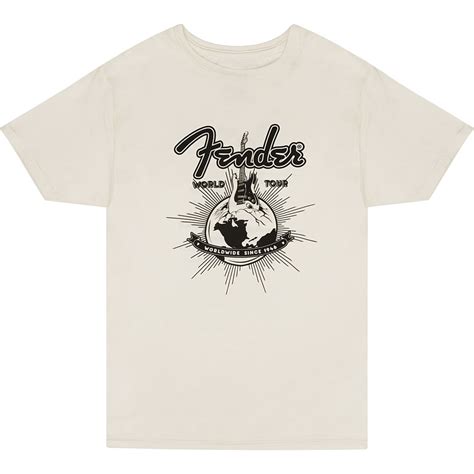 Fender World Tour T Shirt Vintage White L « T-Shirt