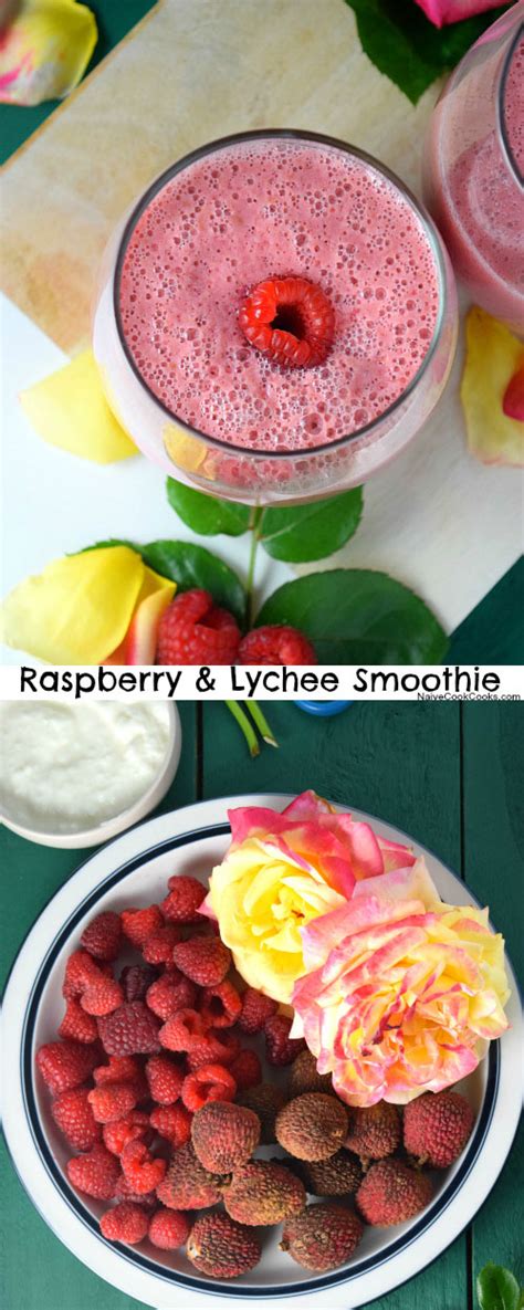 Raspberry & Lychee Smoothie | Naive Cook Cooks