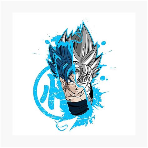 Lámina fotográfica «goku blue kanji» de cremadesign | Redbubble