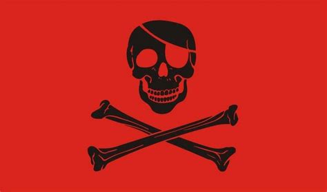 Pirate Red Skull n Cross Bones Flag 3×5 foot – VolkSStorm.com