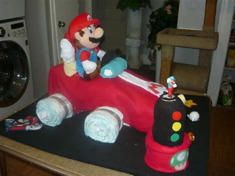 mario diaper cake | Geek baby, Baby shower, Diaper cake