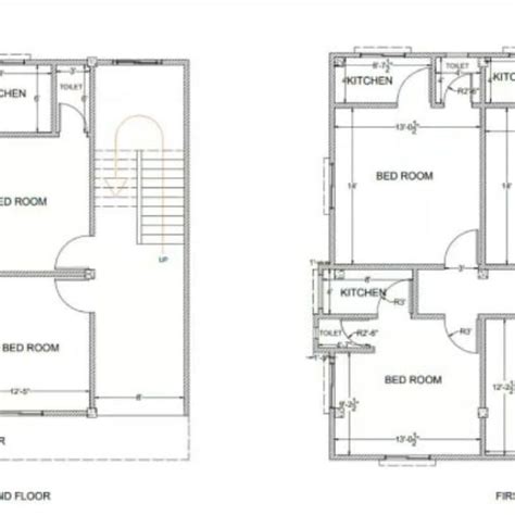 Architecture Floor Plan and Elevations in AutoCAD