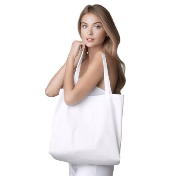 Model Hanging A White Tote Bag, Tote, Bag, Handbag PNG Transparent Image and Clipart for Free ...