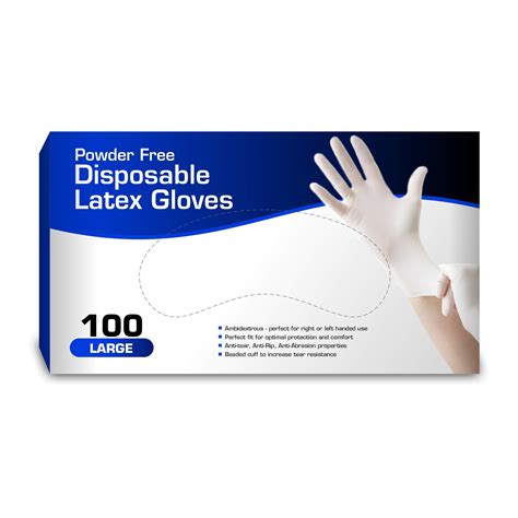 Buy Chef's Star New Disposable Latex Gloves, Powder Free (100 Gloves Per Box) (Large) Online at ...