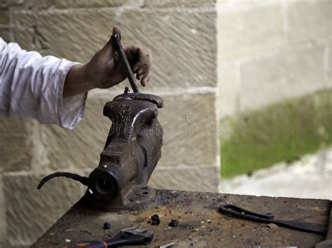 Anvil and forging hammer stock image. Image of equipment - 180010847