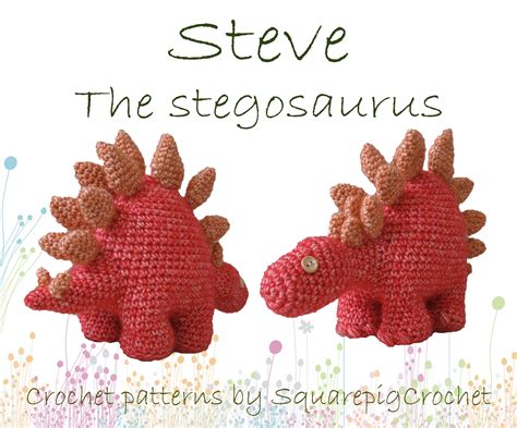 Dinosaur Crochet Pattern Steve the Stegosaurus - Etsy