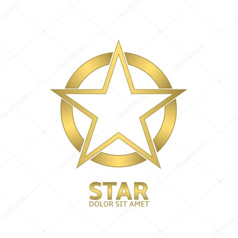 Golden Star Logo Stock Vector by ©mishabokovan 105593420