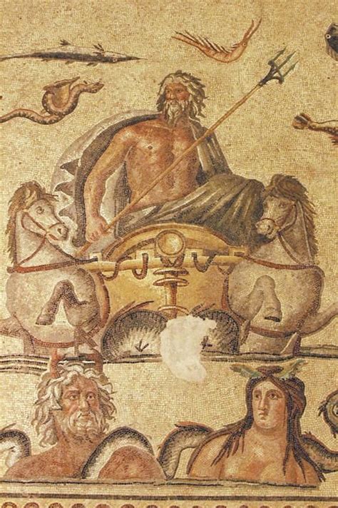 Poseidon, Oceanus and Tethys Mosaic | Ancient paintings, Ancient art, Roman art