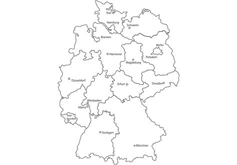 Free Germany Map Vector