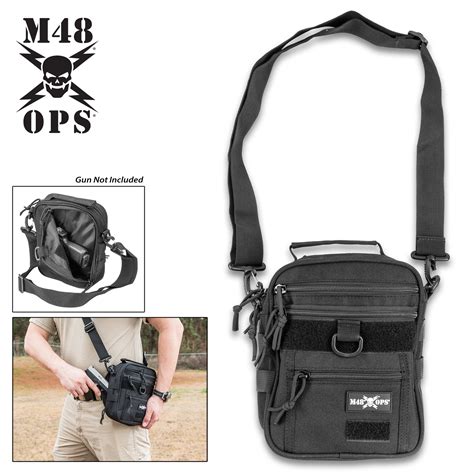 M48 Sentinel Compact Concealed Carry Pistol Sling Pack - Canvas Construction, Secures Two ...