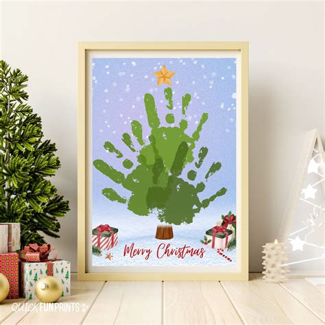 CHRISTMAS Tree Handprint Christmas Kids Craft Christmas - Etsy