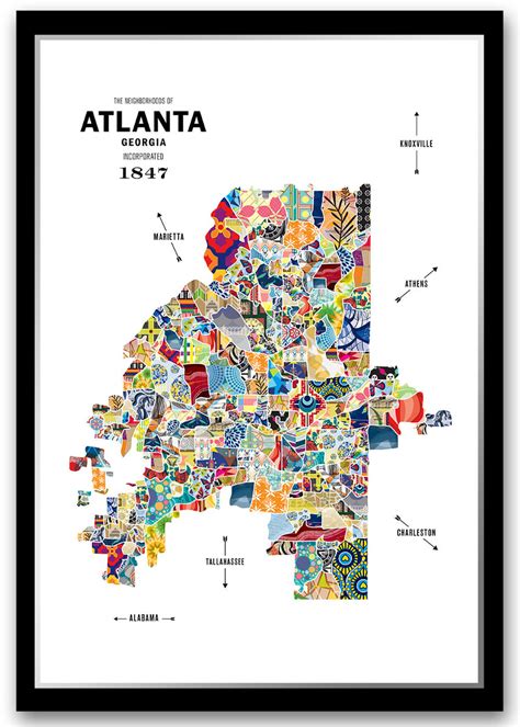 Atlanta, Georgia Map Travel Poster – Map Ink