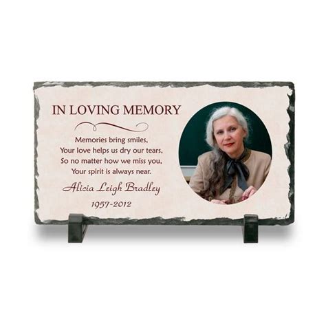 Personalized Memorial Photo Stone Plaque | Memorial Plaque| Memorial Frame