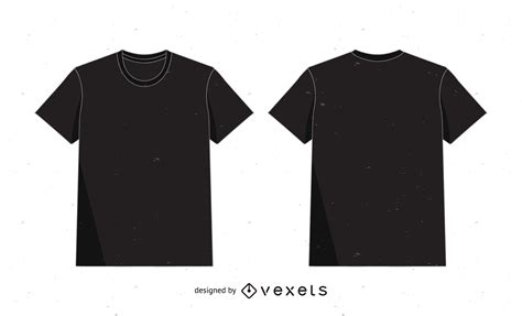 T Shirt Vector In Black Over White Vector Download